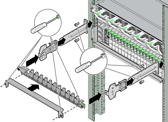 image:Illustration showing how to install the CMA brackets.