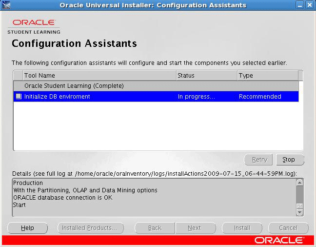 Configuration Assistants Screen