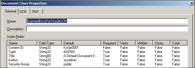 Using Kofax Capture with Kofax Capture Export Connector - Oracle UCM