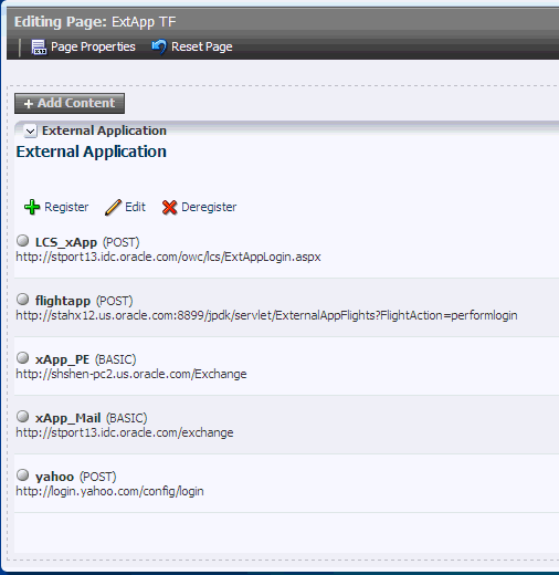 External Application Task Flow in a Page