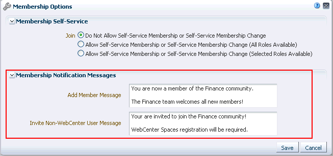 Set Add and Invite Member Message
