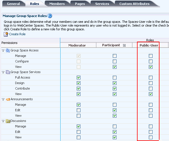 Granting Public User Access to Group Space