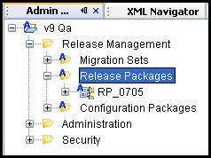 Release Package in Admin Explorer
