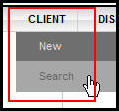 Client Main Menu options