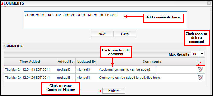Comment window in OIPA