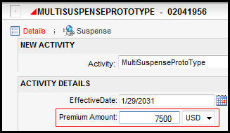 Premium currency in multisuspense activity