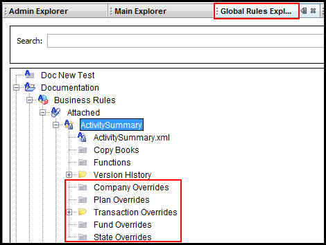 Override Folders in Global Explorer