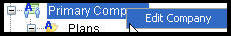 Company right-click menu