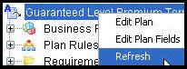plan right-click menu