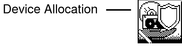 image:Screen shows the icon for the Device Allocation Manager on the Front Panel.