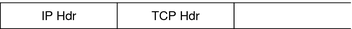 image:Graphic shows the IP header followed by the TCP header. The TCP header is not protected.