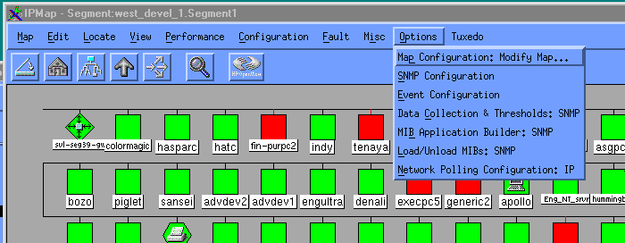 HP OpenViewでのMIBのロード/アンロードの選択