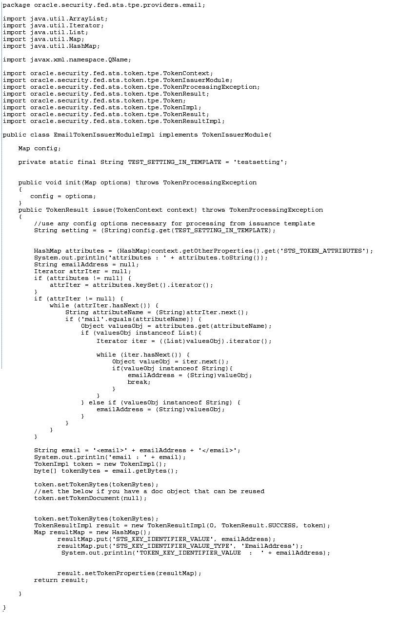 Part 1: EmailTokenIssuerModuleImpl.java class