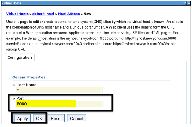 Configure default_host - Port