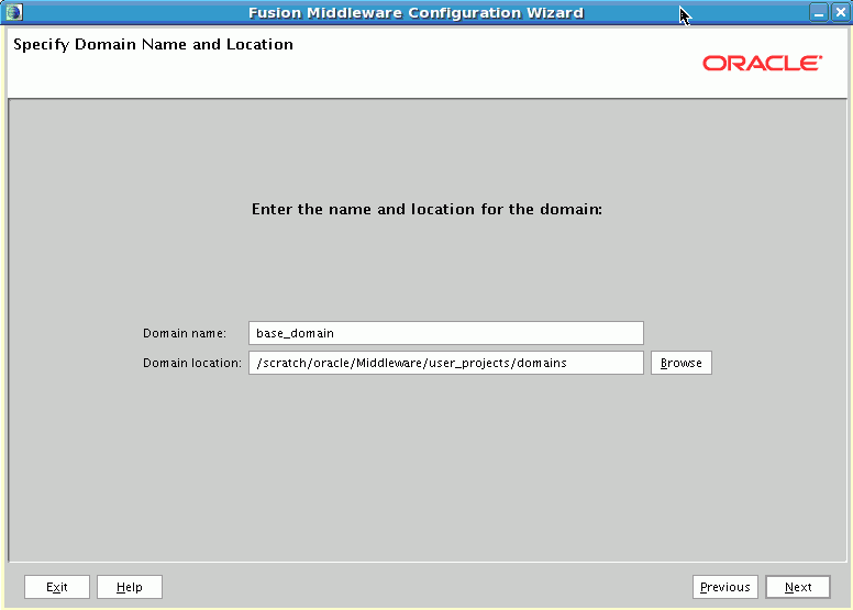 Configuration Wizard screen for Oracle BPM Suite.