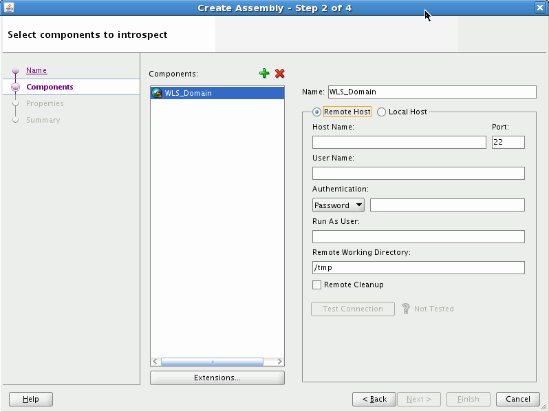 Create Assembly wizard