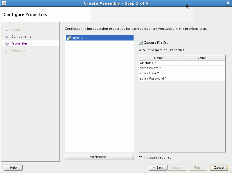 Configure properties