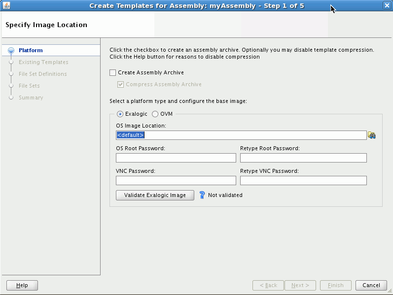Create VM Templates Wizard