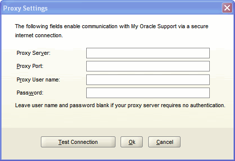Proxy Configuration Screen