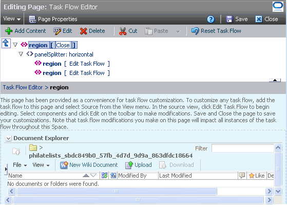 Zoomed-in view of task flow in edit mode