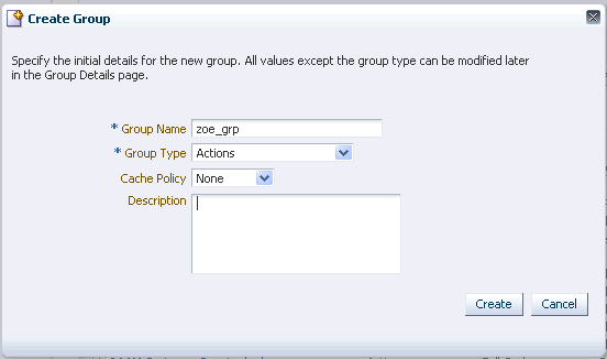 The Create Group dialog is shown.