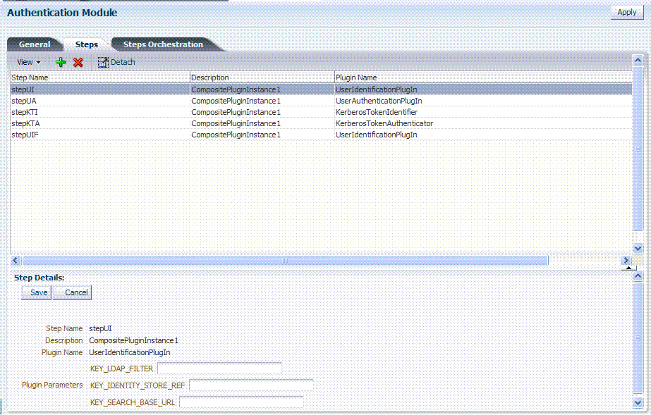 Default KerberosPlugin Steps