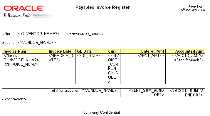 form apps invoice oracle in RTF Templates Creating