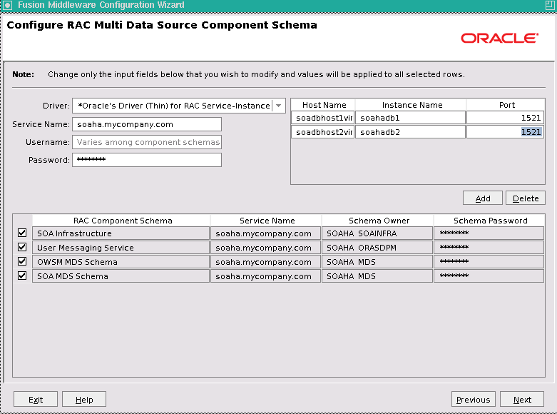 Configure RAC Multi Data Sources