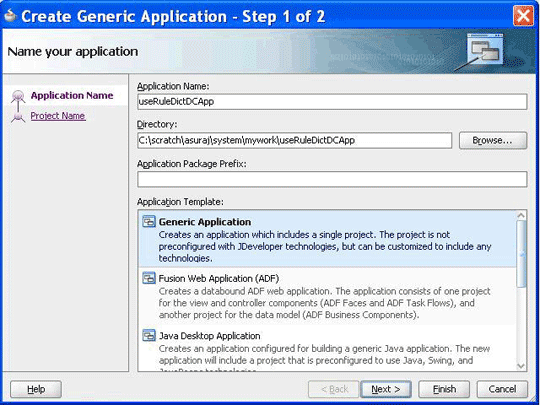 Creating a Generic Application