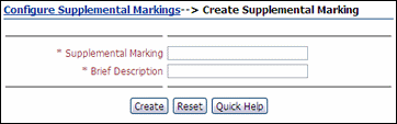 Text describes the Create/Edit Supplemental Marking Page.