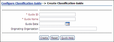 Text describes the Create/Edit Classification Guide Page.