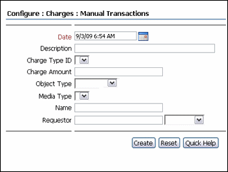 Text describes the Create Manual Transaction Page.