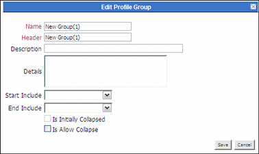 Surrounding text describes the Edit Profile Group Dialog.