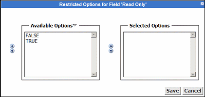 Surrounding text describes the Restricted Options Dialog.