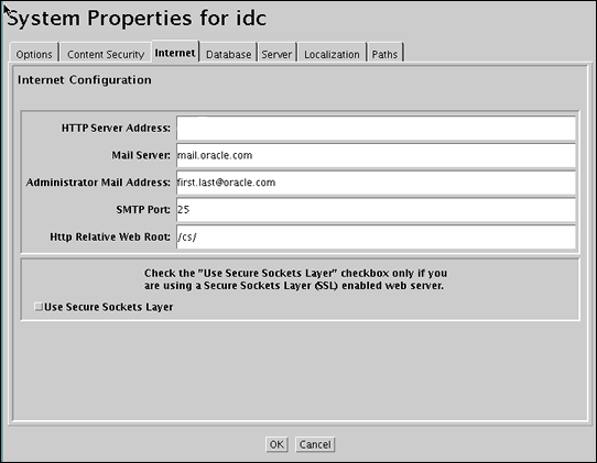 Surrounding text describes System Properties Internet tab