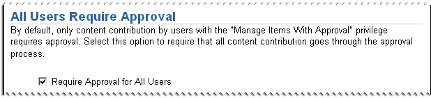 All users require approval.