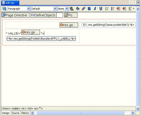 This figure shows edit.jsp with the added field.