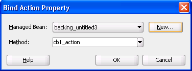Bind action property dialog to bind to method.