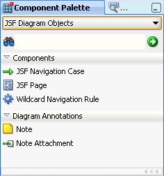 Component Palette contains navigation items
