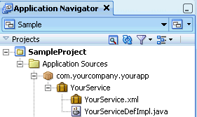 Application Navigator with component files