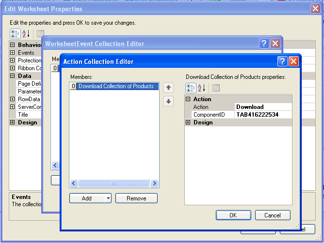 ActionSet Download Data to a Data Entry Grid Component