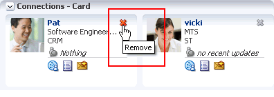 Remove icon on a Connections - Card task flow