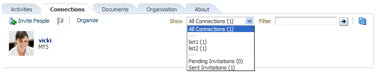 Connections Tab on Profile Page