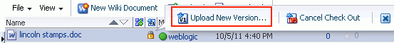 Checked Out Icon: Upload New Version