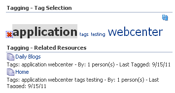 Clicking a Tag in the Tag Selection Task Flow