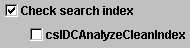 検索索引を分析するオプションを示しています
