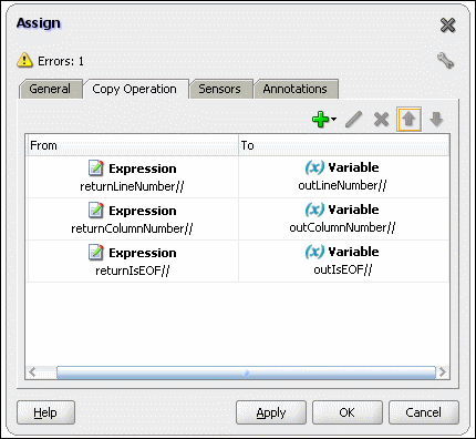 「Assign」ダイアログ・ボックスを示す図