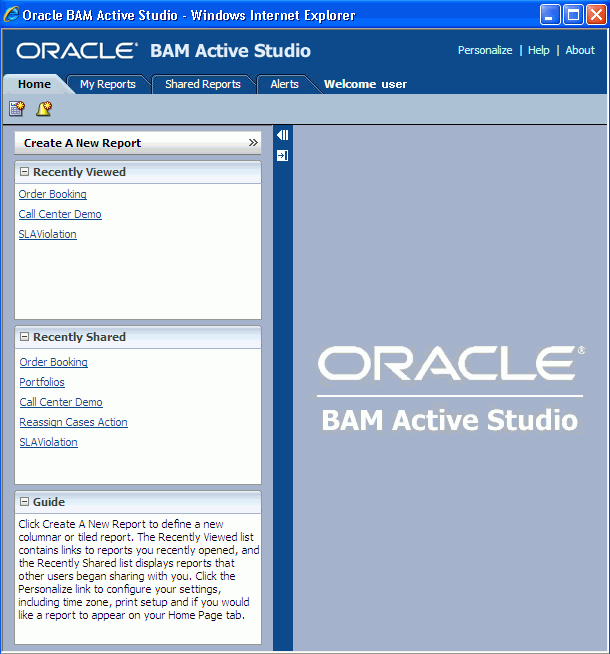 active studio user interface