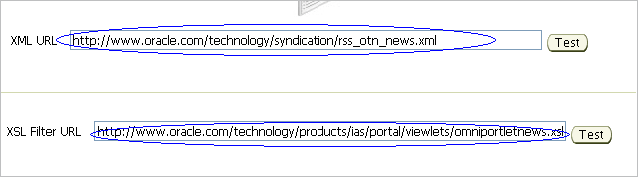 Source Page of the OmniPortlet Wizard