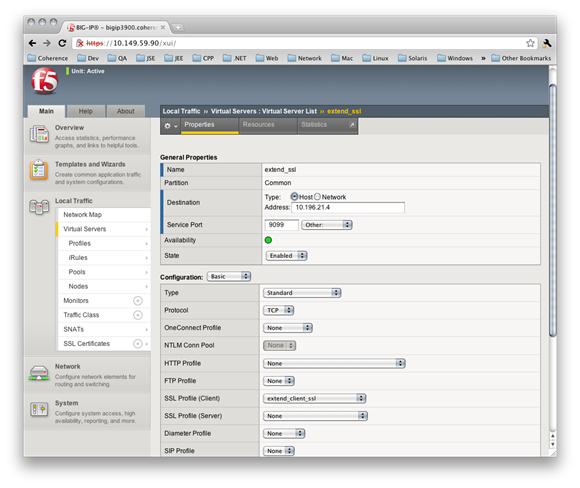 associating SSL with a Virtual Server